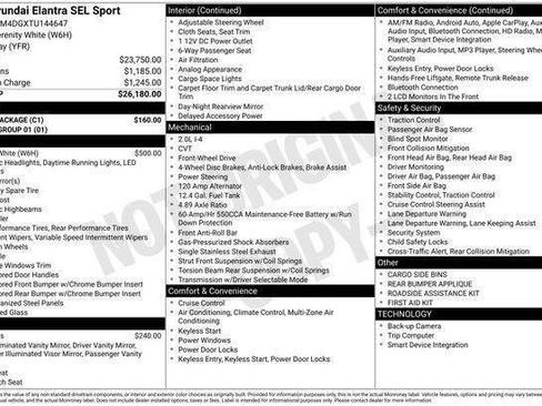 New 2026 Hyundai Elantra Sport w/ Cargo Package image 33
