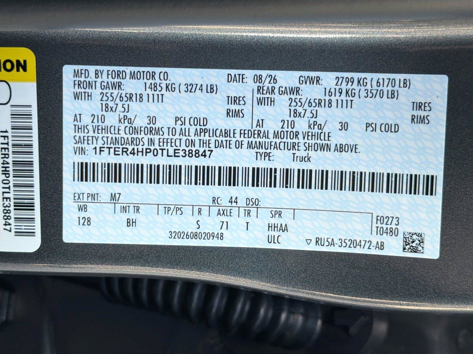 New 2026 Ford Ranger XLT w/ Equipment Group 301A High AWD/4WD image 41