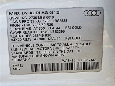 Certified 2024 Audi Q4 e-tron Premium w/ Convenience Package AWD/4WD image 28