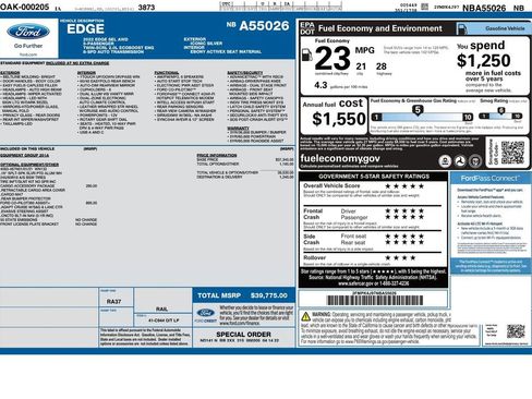 Used 2022 Ford Edge SEL w/ Cargo Accessory Package image 3