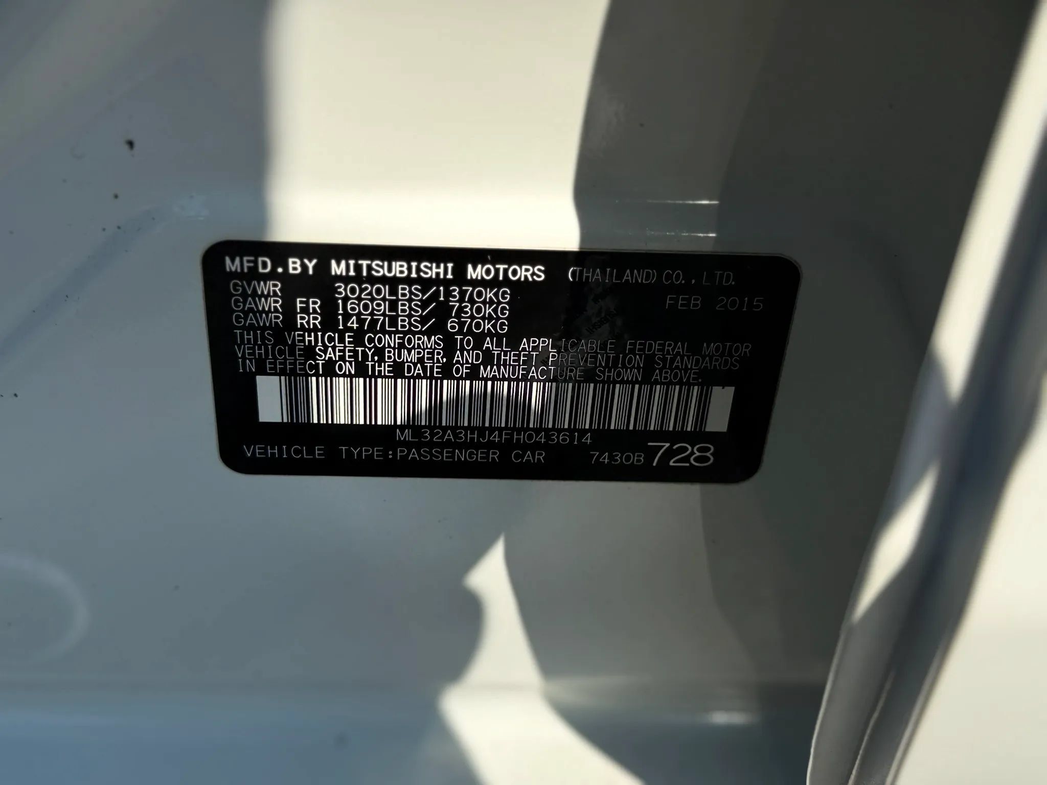 Used 2015 Mitsubishi Mirage DE FWD image 39