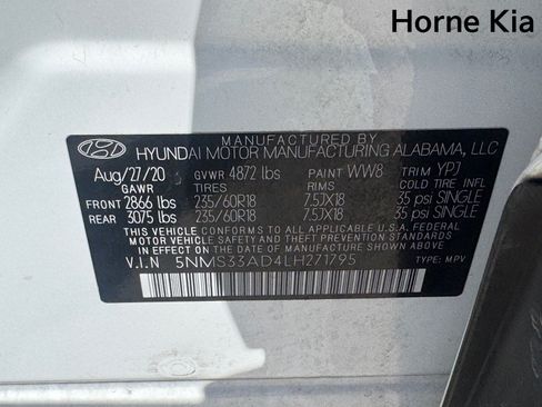 Used 2020 Hyundai Santa Fe SEL w/ Convenience + Premium Package FWD image 29