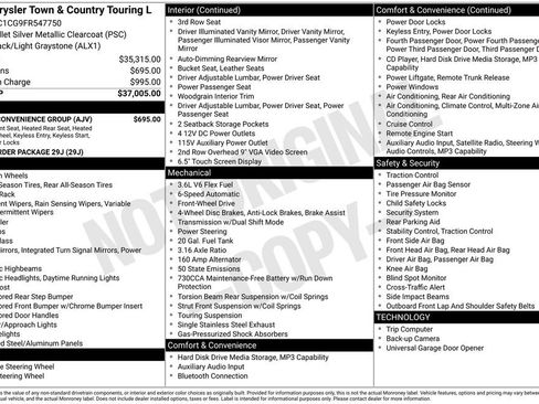 Used 2015 Chrysler Town & Country Touring-L w/ Driver Convenience Group FWD image 43