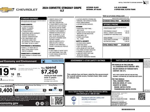 Used 2024 Chevrolet Corvette Stingray Coupe w/ 1LT image 3