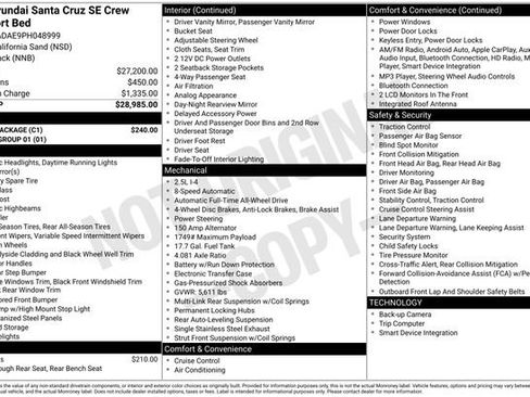 Used 2023 Hyundai Santa Cruz SE w/ Cargo Package AWD/4WD image 6
