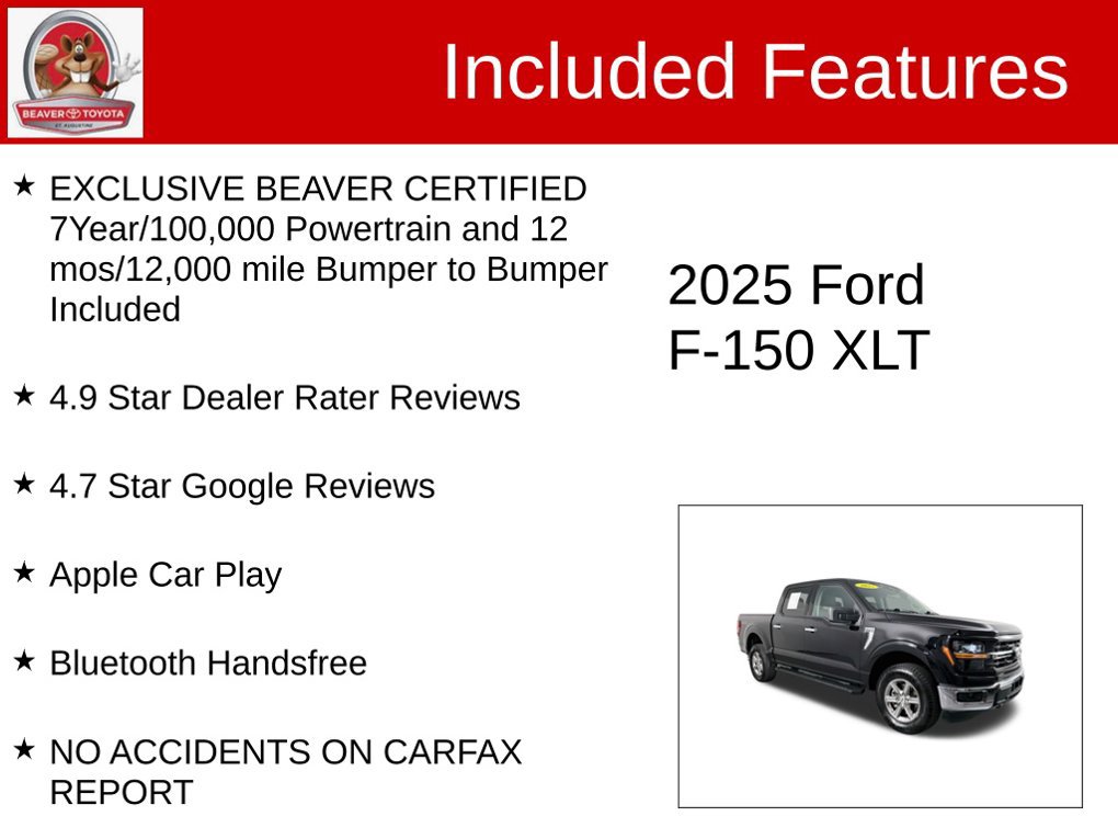 Used 2025 Ford F150 XLT w/ Equipment Group 301A Standard AWD/4WD image 4