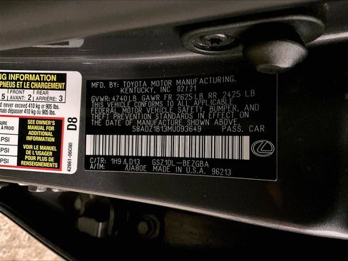 Used 2021 Lexus ES 350 w/ Premium Package FWD image 32
