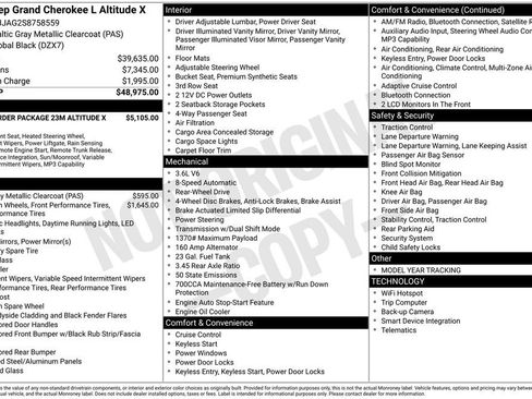 Used 2025 Jeep Grand Cherokee L Altitude RWD image 9