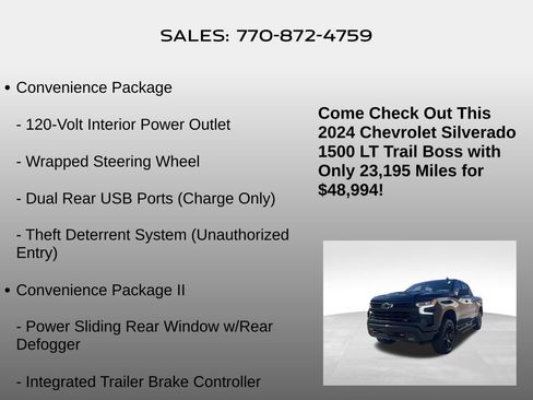 Used 2024 Chevrolet Silverado 1500 LT Trail Boss w/ Convenience Package II image 26