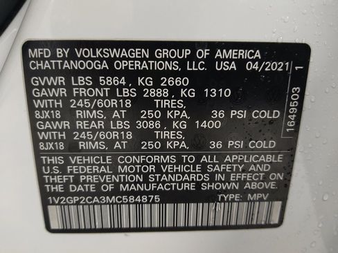 Used 2021 Volkswagen Atlas S AWD/4WD image 33