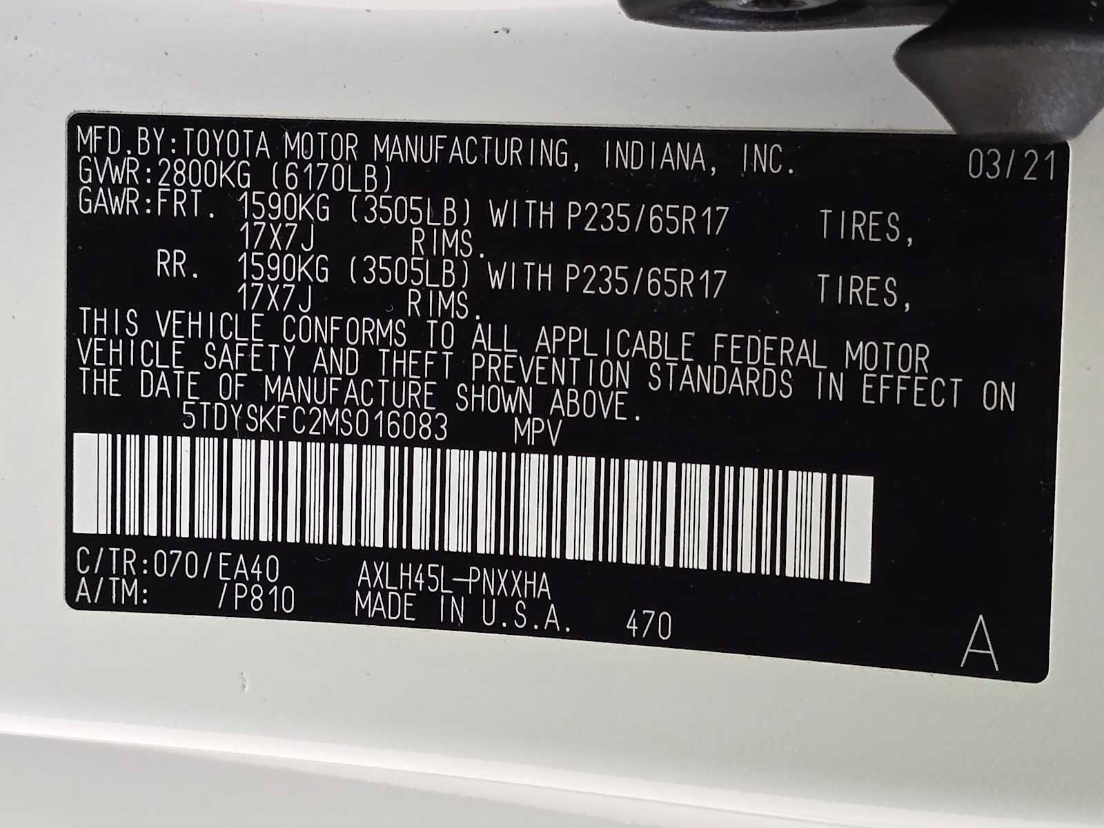 Certified 2021 Toyota Sienna XLE AWD/4WD image 30