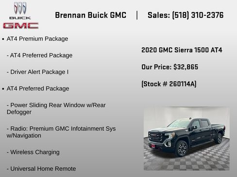 Certified 2020 GMC Sierra 1500 AT4 w/ AT4 Premium Package AWD/4WD image 6
