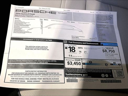 New 2026 Porsche Cayenne S AWD/4WD image 14