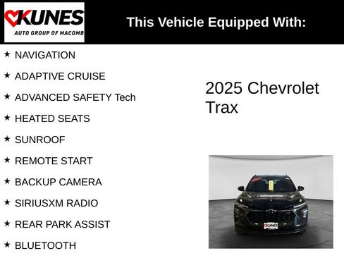 Used 2025 Chevrolet Trax RS w/ Sunroof Package FWD image 3