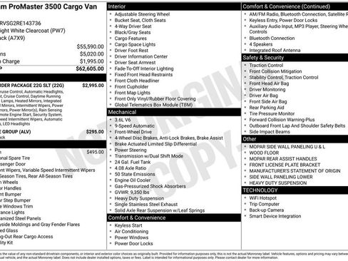 Used 2024 RAM ProMaster 3500 w/ Quick Order Package 22G SLT image 4