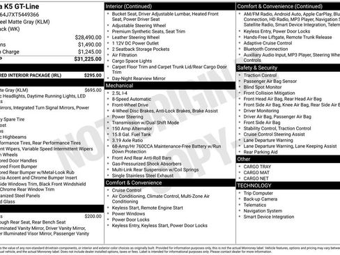 New 2026 Kia K5 GT-Line w/ GT-Line Red Interior Package image 6