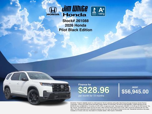 New 2026 Honda Pilot Black Edition image 7