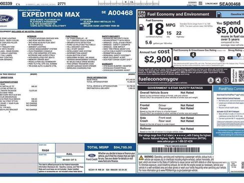 Certified 2025 Ford Expedition Max Platinum w/ Platinum Ultimate Package AWD/4WD image 24