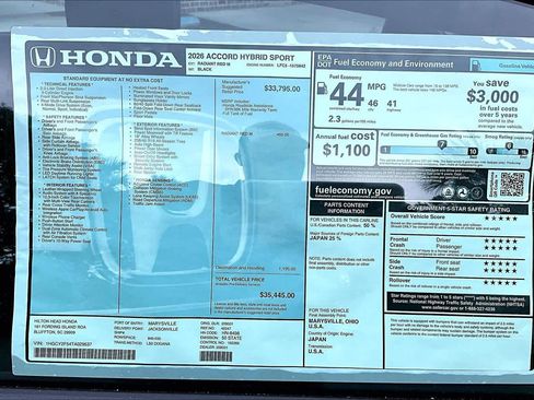 New 2026 Honda Accord Sport image 18