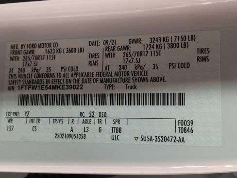 Used 2021 Ford F150 XL w/ FX4 Off-Road Package image 33