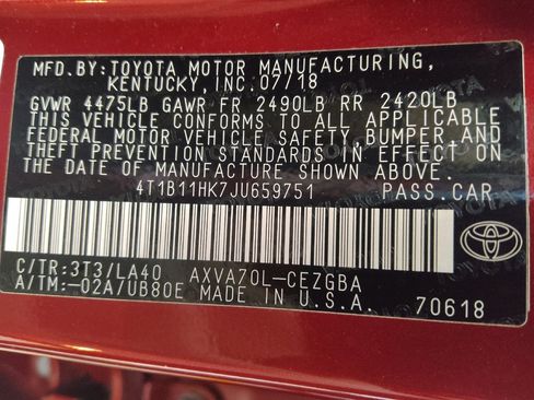 Used 2018 Toyota Camry XLE FWD image 33