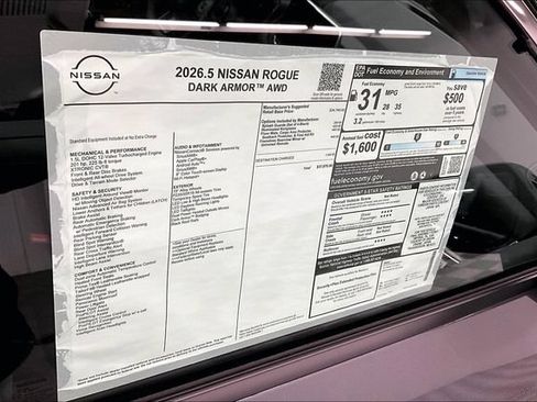 New 2026 Nissan Rogue Dark Armor AWD/4WD image 41