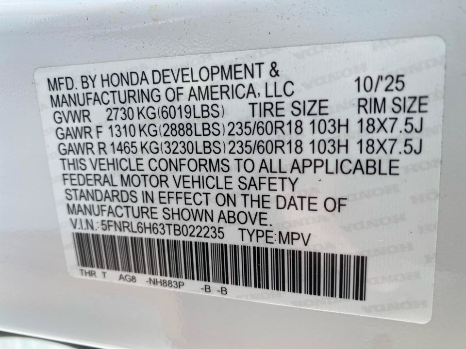 Certified 2026 Honda Odyssey EX-L image 35