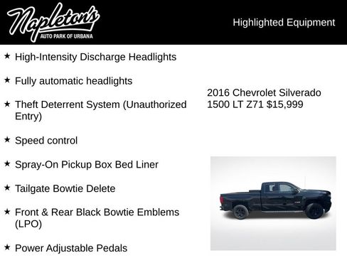 Used 2016 Chevrolet Silverado 1500 LT w/ Midnight Edition AWD/4WD image 4