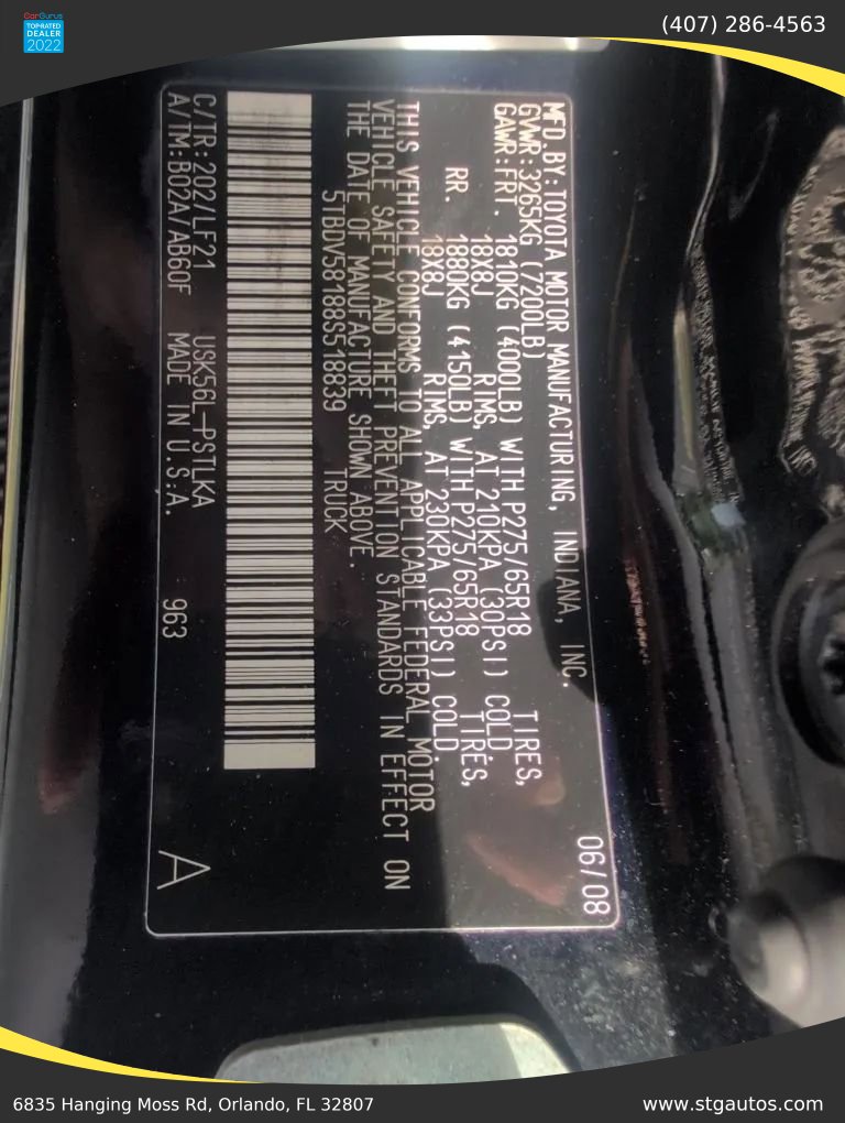 Used 2008 Toyota Tundra Limited AWD/4WD image 30