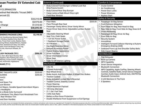 Certified 2024 Nissan Frontier SV w/ SV Convenience Package RWD image 5