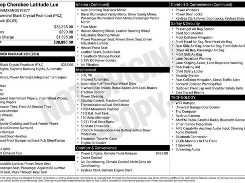 Used 2022 Jeep Cherokee Latitude Lux AWD/4WD image 5