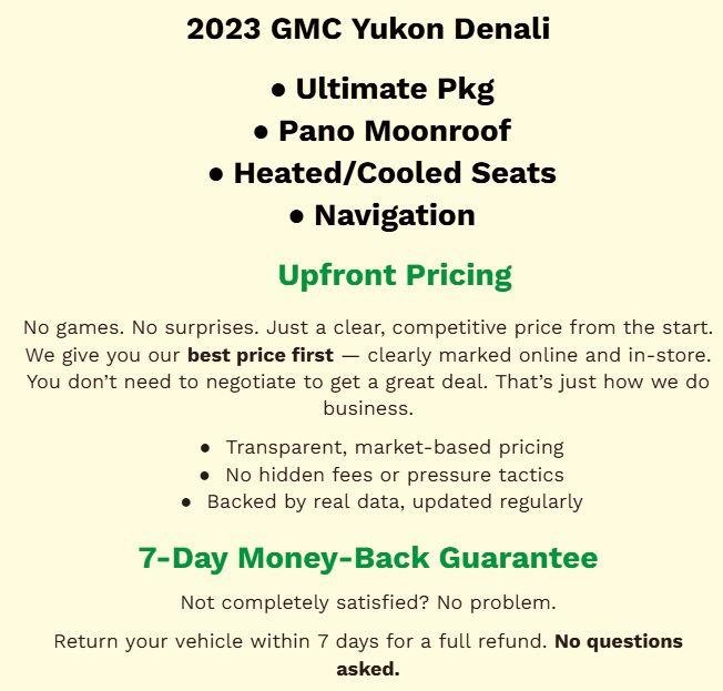 Used 2023 GMC Yukon Denali Ultimate AWD/4WD image 2