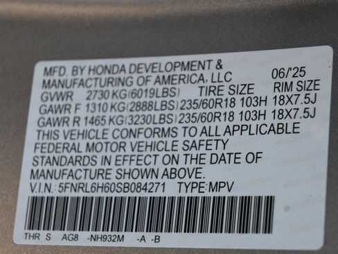 Used 2025 Honda Odyssey EX-L image 35