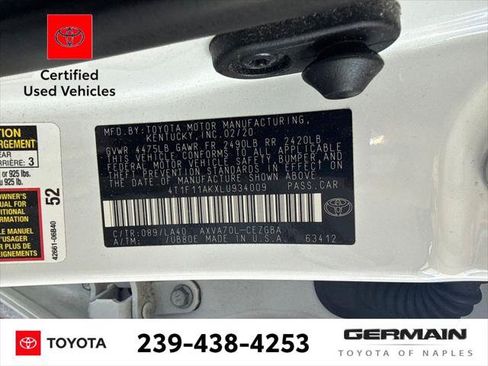 Certified 2020 Toyota Camry XLE w/ Driver Assist Package FWD image 24