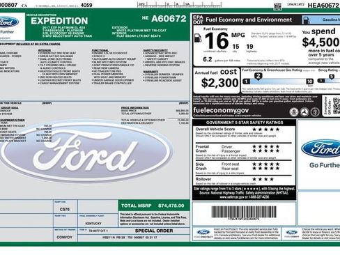 Used 2017 Ford Expedition EL Platinum image 2