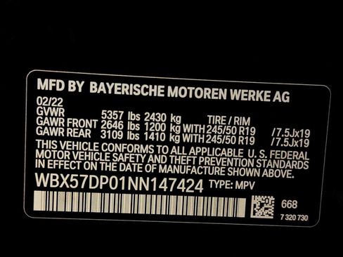 Certified 2022 BMW X3 xDrive30i w/ Convenience Package w/ZPA image 22