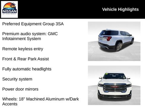 Used 2021 GMC Acadia SLE image 18