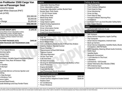 New 2026 RAM ProMaster 2500 w/ Cold Weather Group FWD image 2