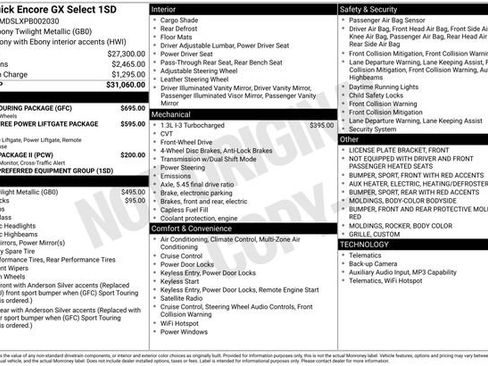 Certified 2023 Buick Encore GX Select w/ Sport Touring Package image 42
