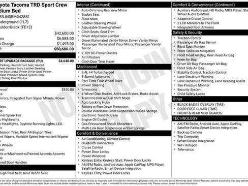 Used 2024 Toyota Tacoma TRD Sport w/ TRD Sport Upgrade Package image 38