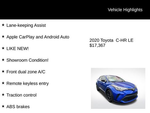 Used 2020 Toyota C-HR LE image 4