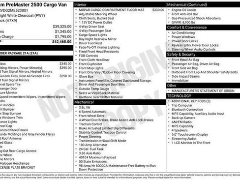 Used 2021 RAM ProMaster 2500 FWD image 7