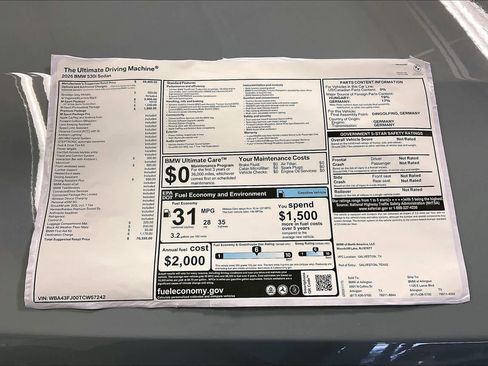 New 2026 BMW 530i w/ M Sport Package image 19