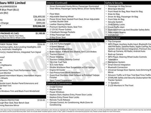 Used 2022 Subaru WRX Limited w/ Popular Package #2 image 33