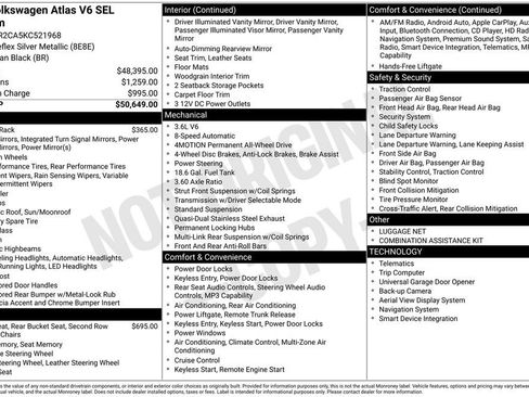 Used 2019 Volkswagen Atlas SEL Premium image 7