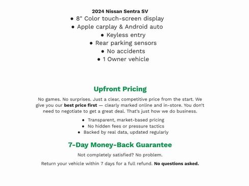 Used 2024 Nissan Sentra SV image 2