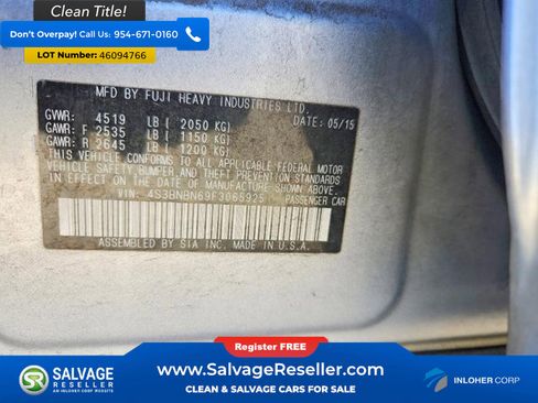 Used 2015 Subaru Legacy 2.5i Limited image 16