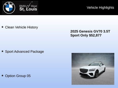 Used 2025 Genesis GV70 3.5T Sport w/ Sport Advanced Package image 8