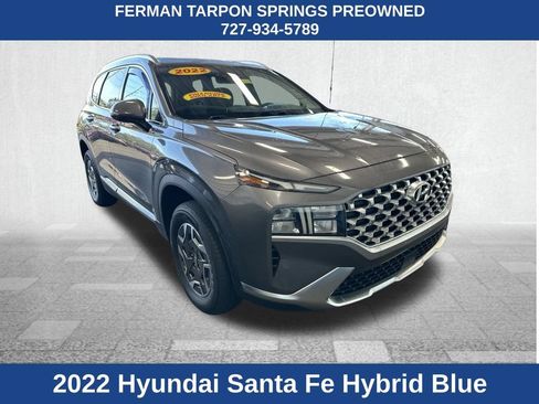 Used 2022 Hyundai Santa Fe Blue AWD/4WD image 1