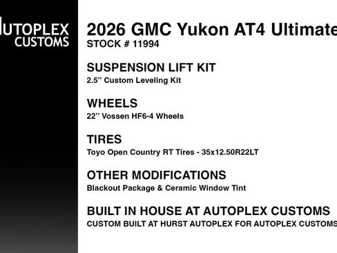 Used 2026 GMC Yukon AT4 Ultimate AWD/4WD image 2